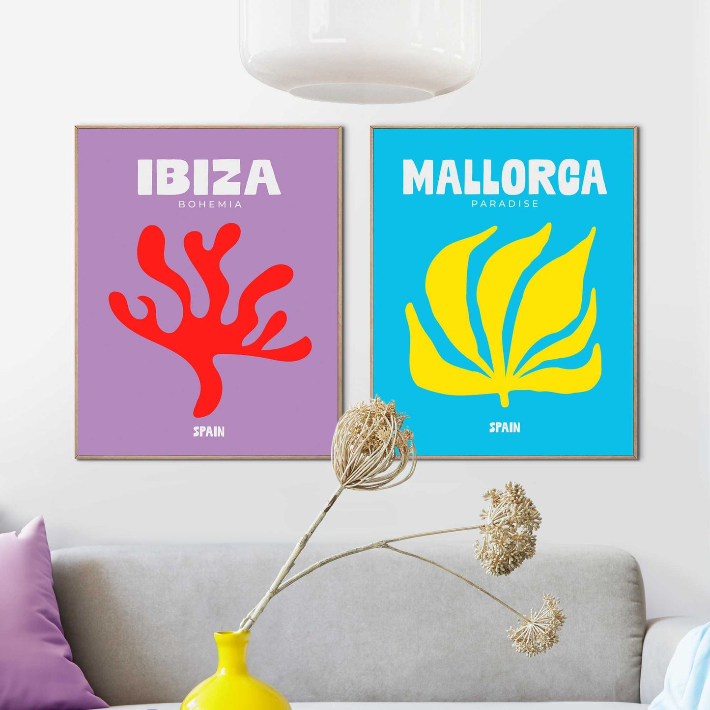 Framed in Wood Destinations Spain Set 40x50