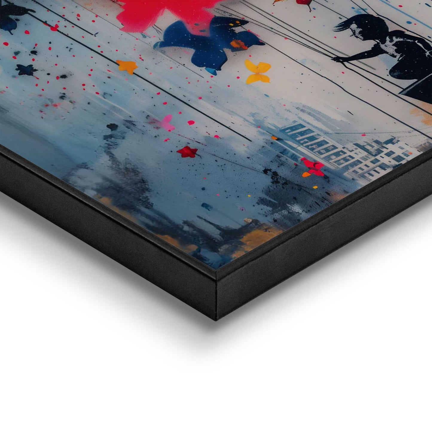 Framed in Black Bright Butterflies 50x40