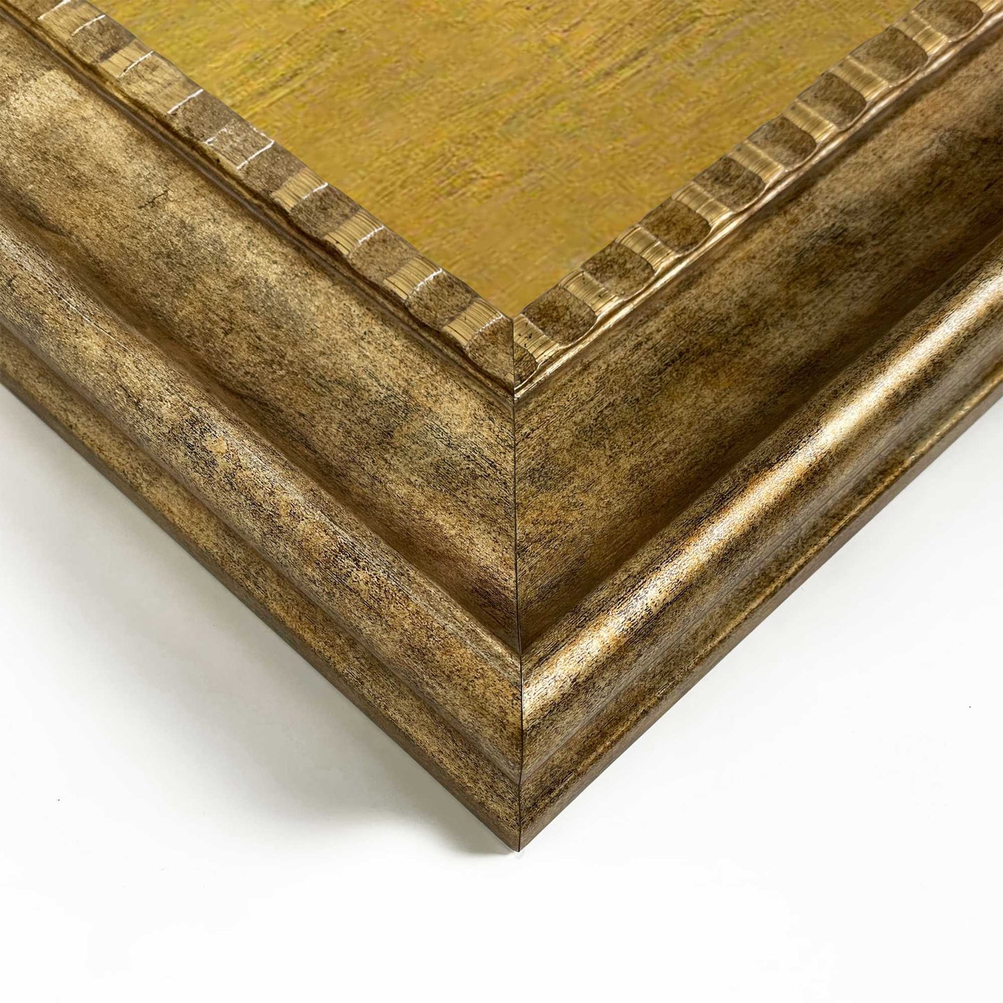 Stylish print in baroque frame Van Gogh - sunflowers blue 65x55