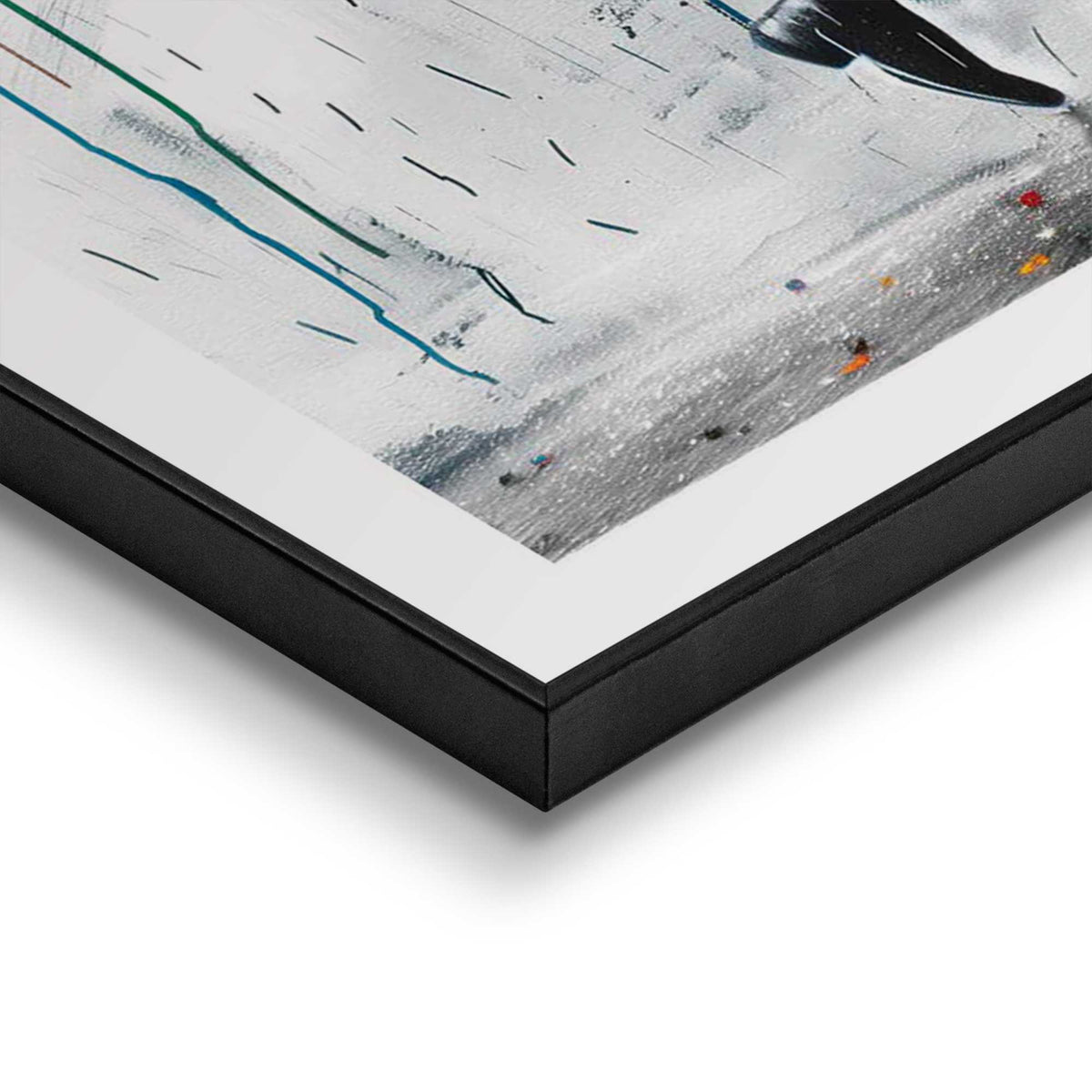 Framed in Black Colour Rain 50x70