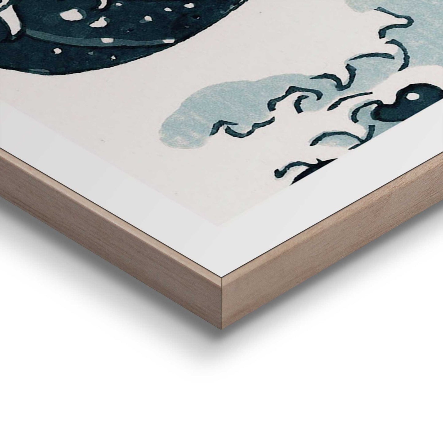 Framed in Wood Hokusai - the great wave 70x50
