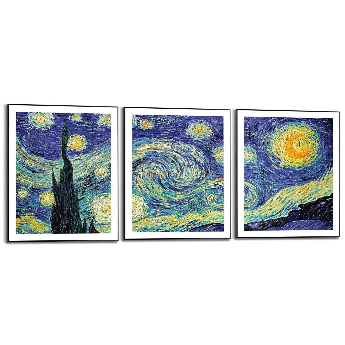 Framed in Black Van Gogh - the starry night 50x40