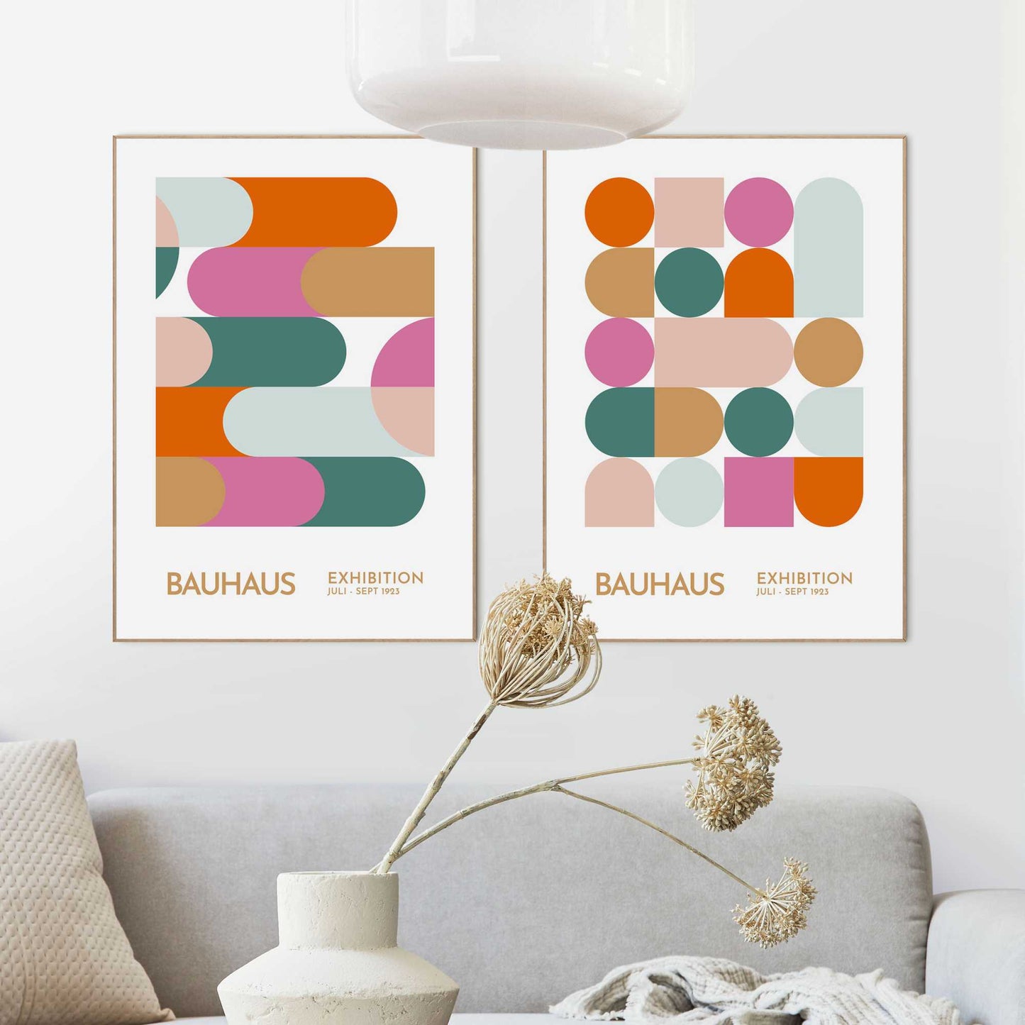 Framed in Wood Bauhaus Set 1 70x50