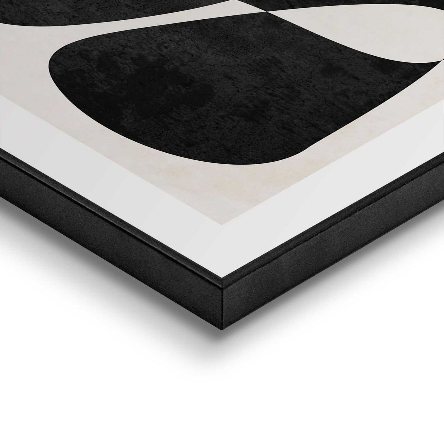 Framed in Black Abstract Black Set 40x30