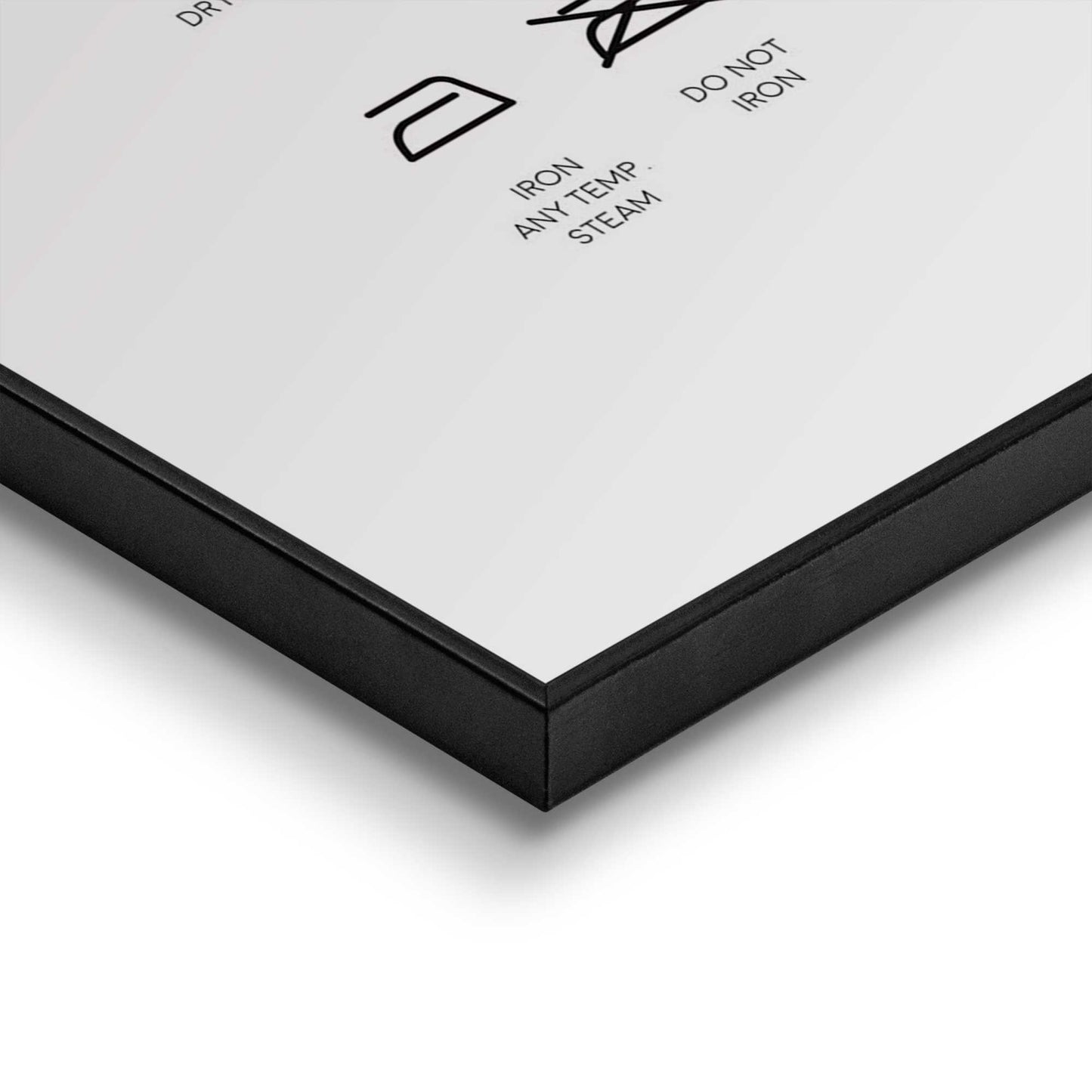 Framed in Black Laundry Guide 70x50