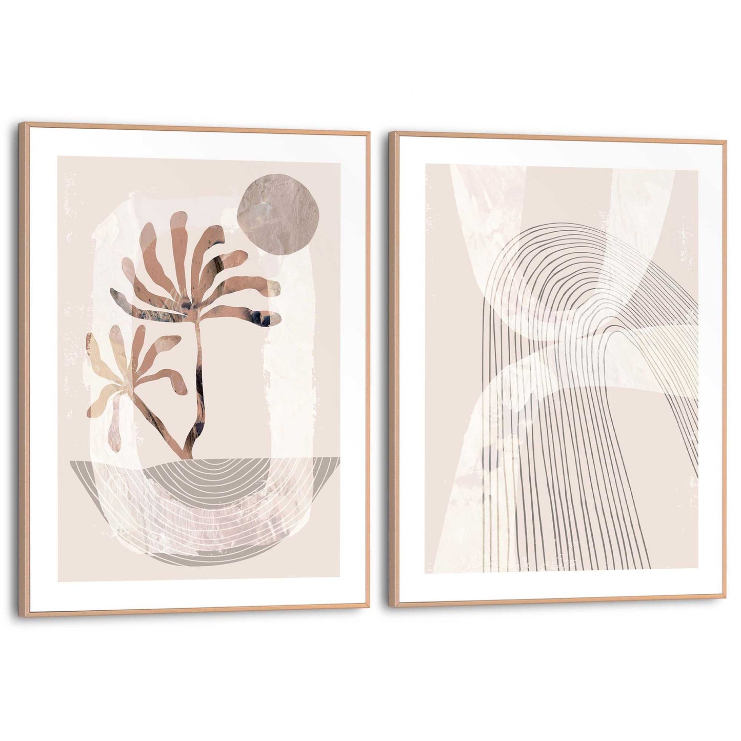 Framed in Wood Graphic Nature Set II 40x30