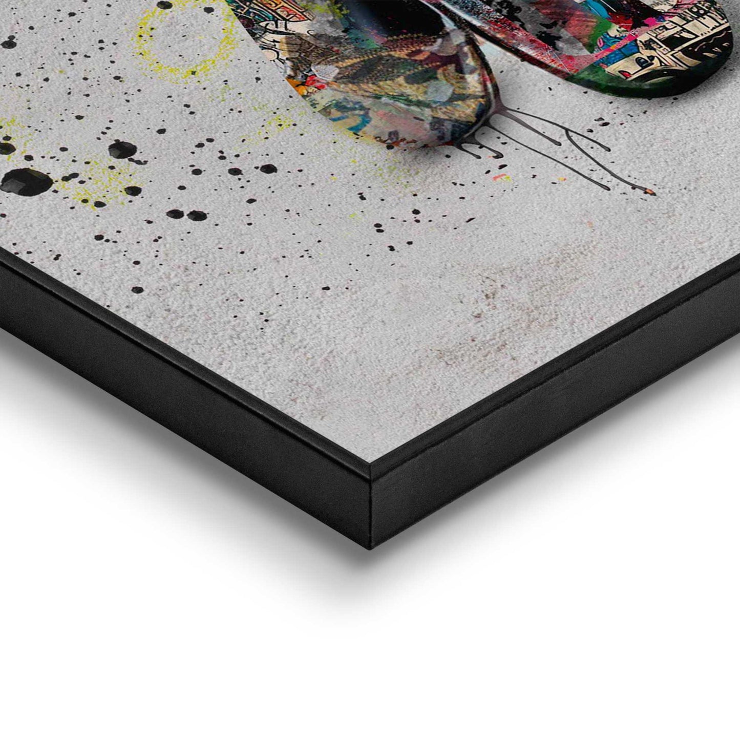 Framed in Black Balloon Dog Graffiti 50x40