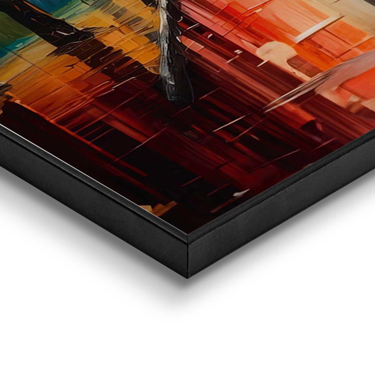 Framed in Black Colourful Lane 50x70