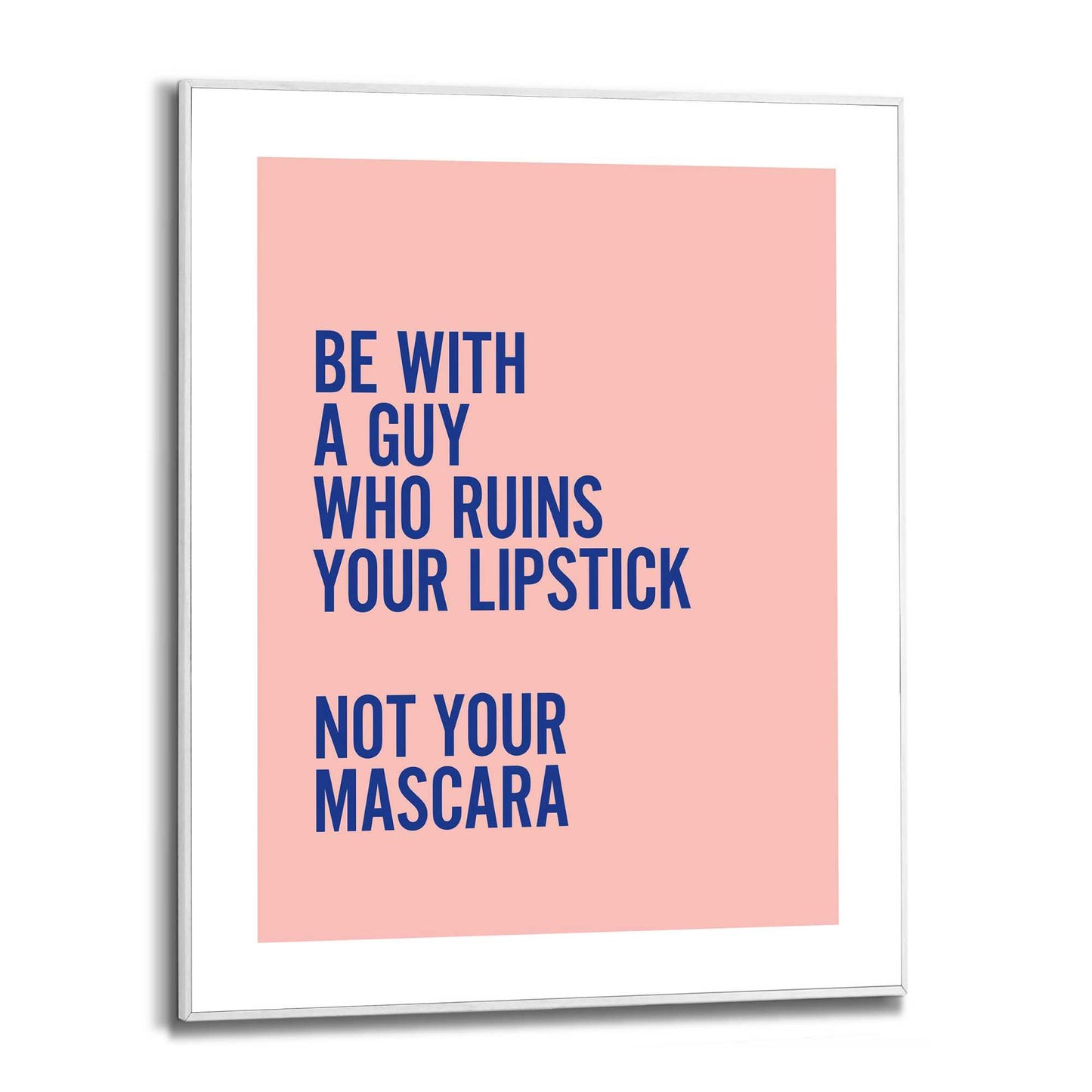 Framed in White Lipstick and Mascara 50x40