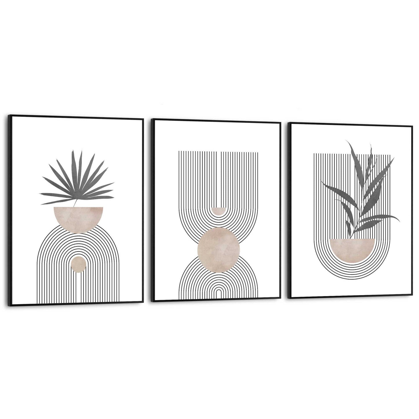 Framed in Black Abstract Shapes 40x30