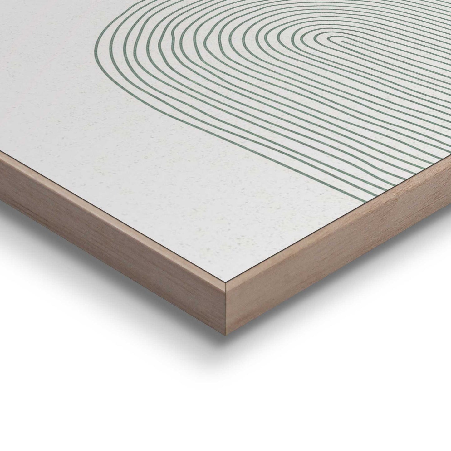 Framed in Wood Green Abstract 70x50