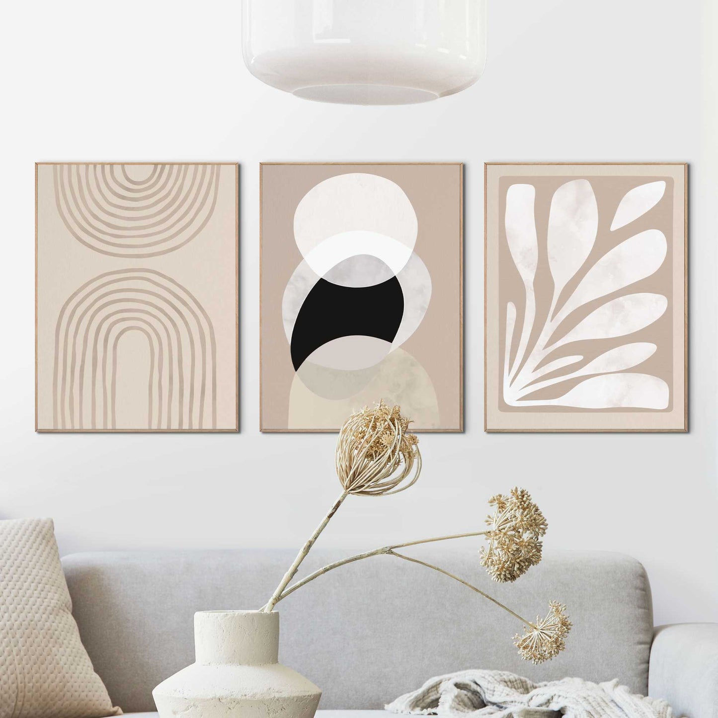 Framed in Wood Organic forms 40x30
