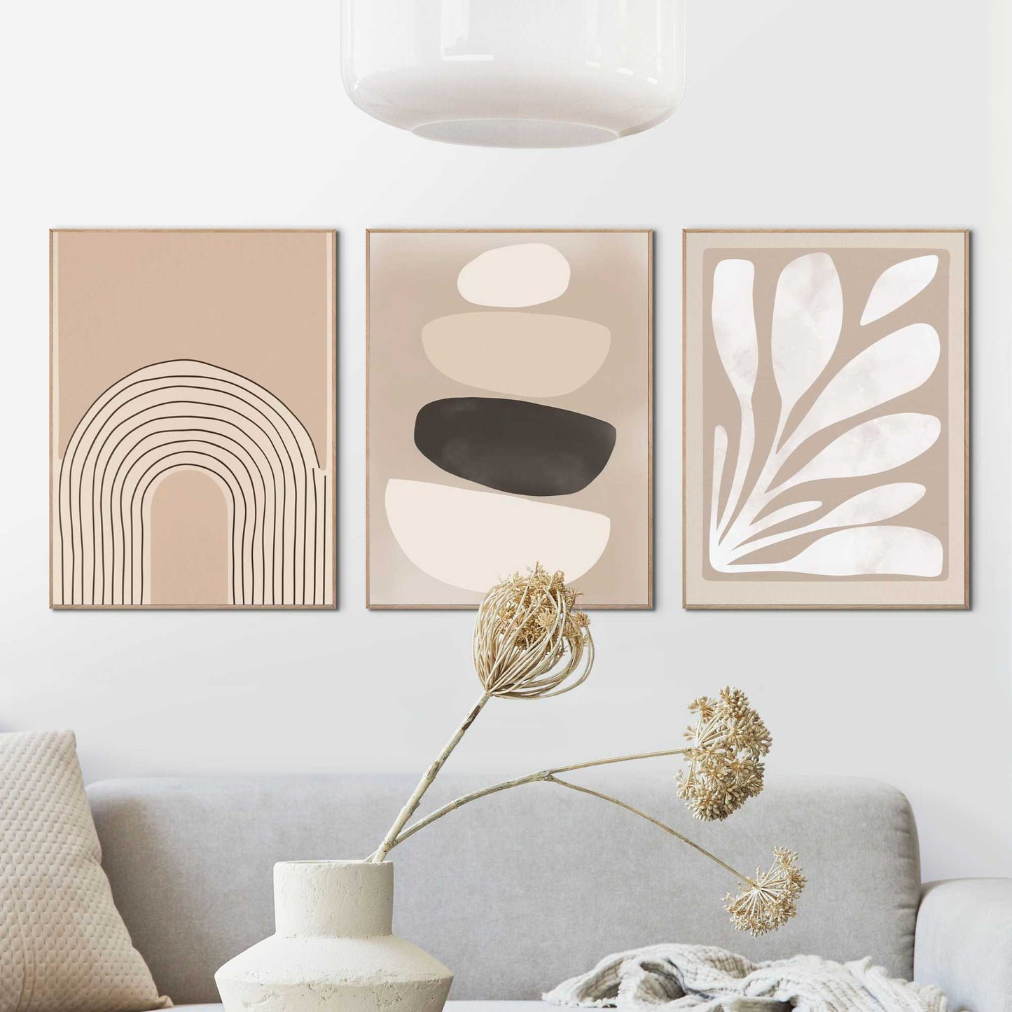 Framed in Wood Natural lines 40x30