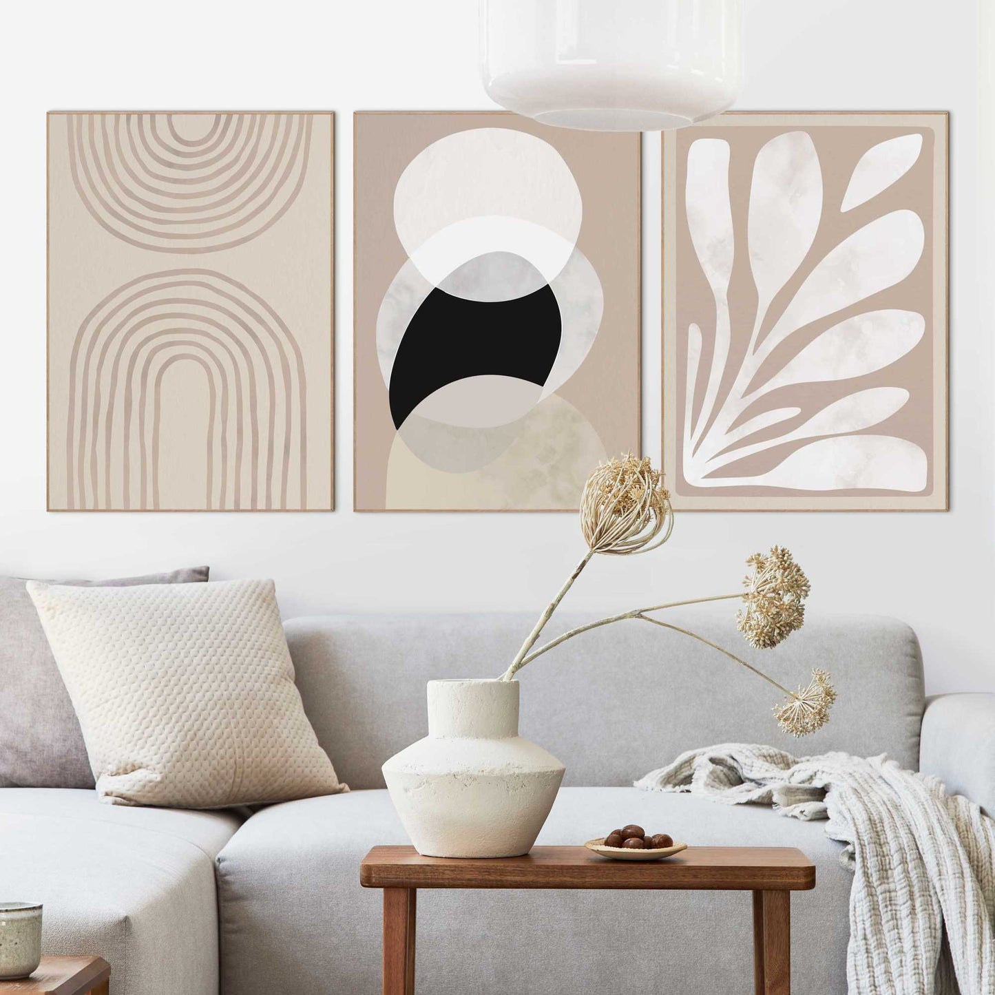 Framed in Wood Organic forms 70x50