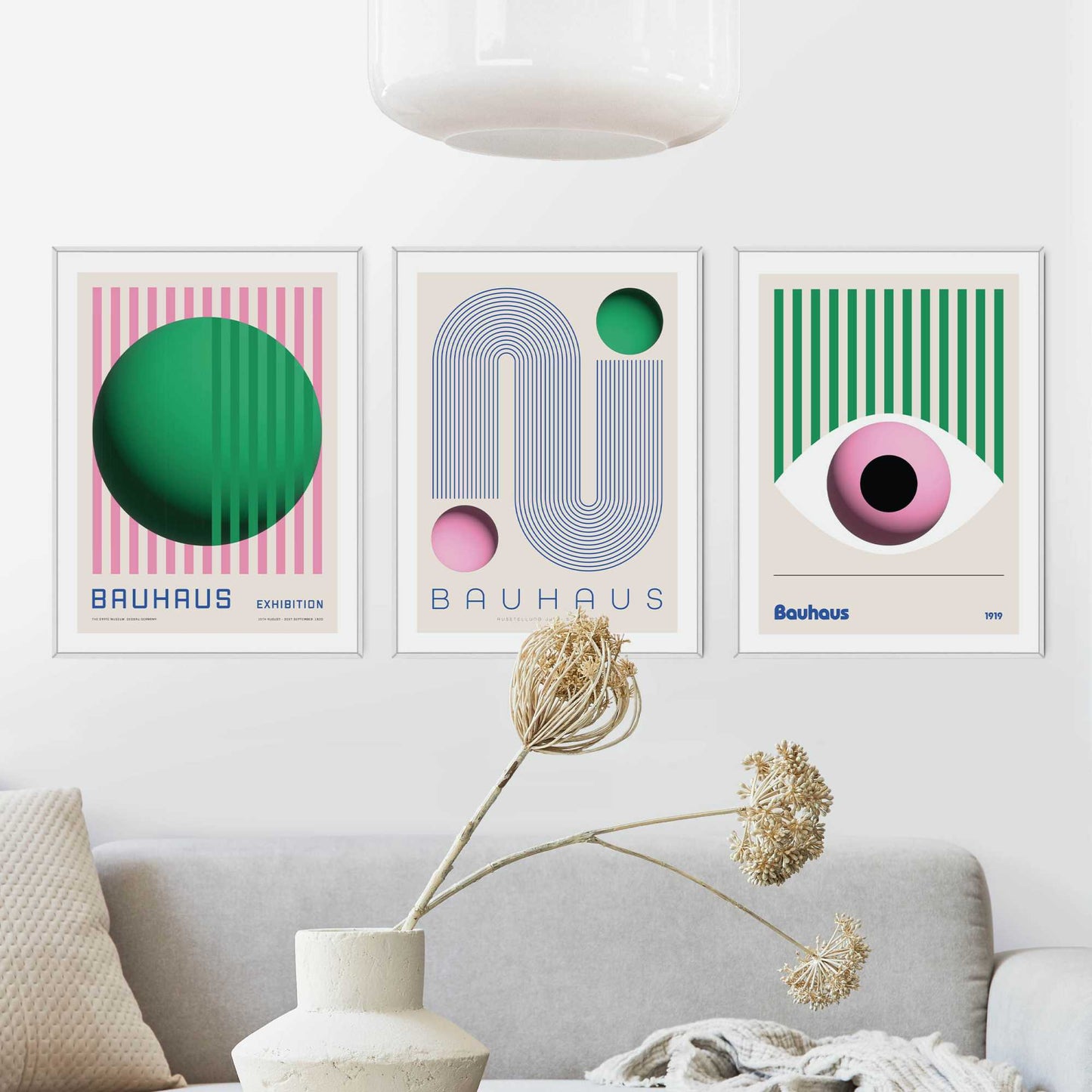 Framed in White Bauhaus - Circus 40x30