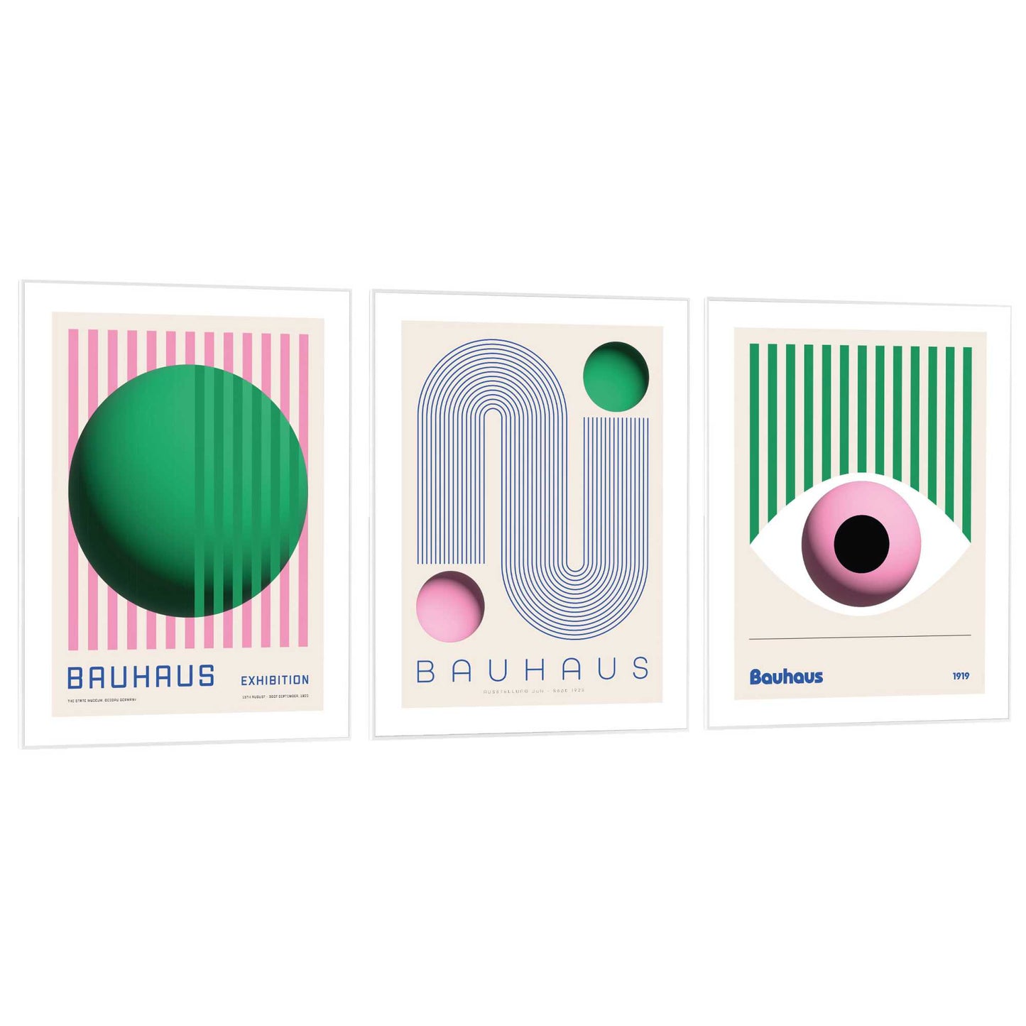 Framed in White Bauhaus - Circus 40x30