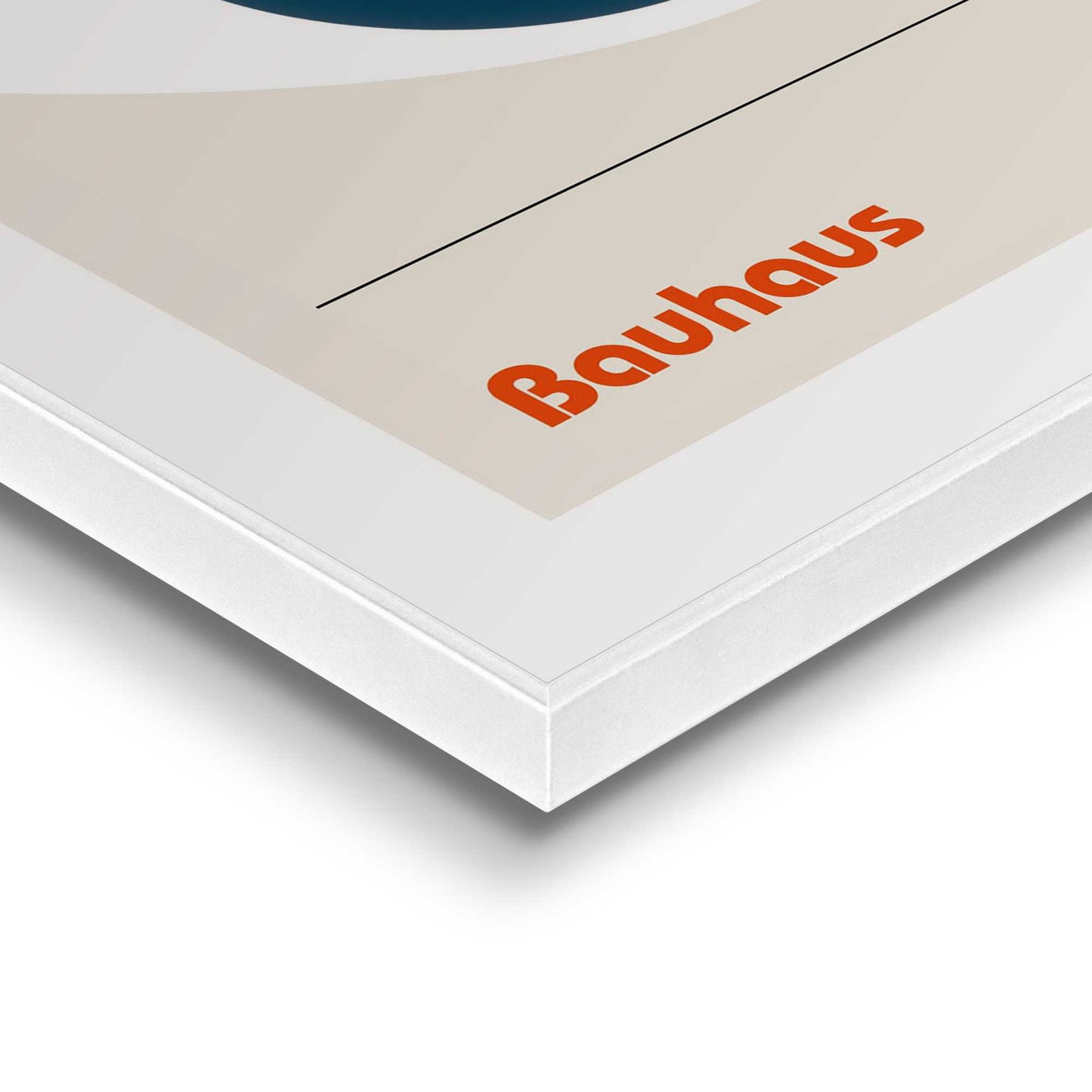 Framed in White Bauhaus - Retro 40x30