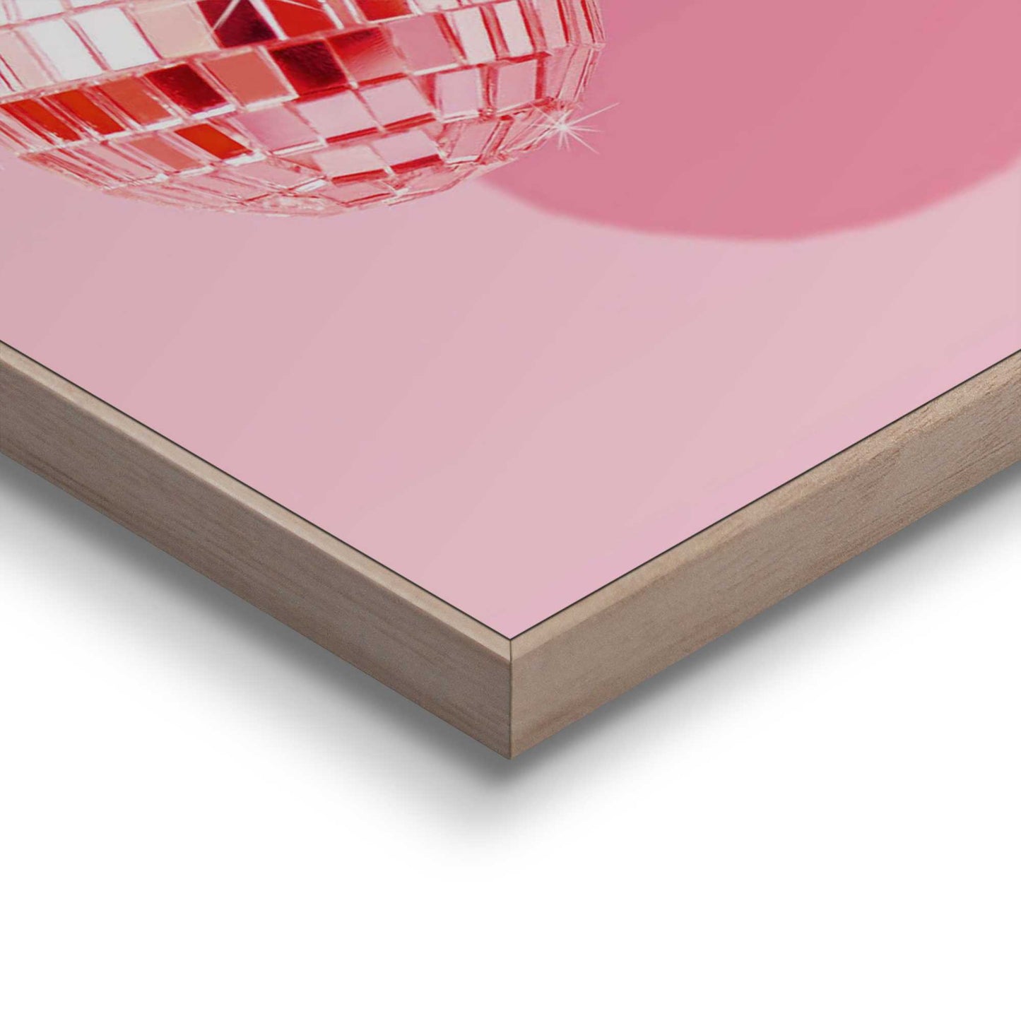 Framed in Wood Glitter Bal Cherries 50x40