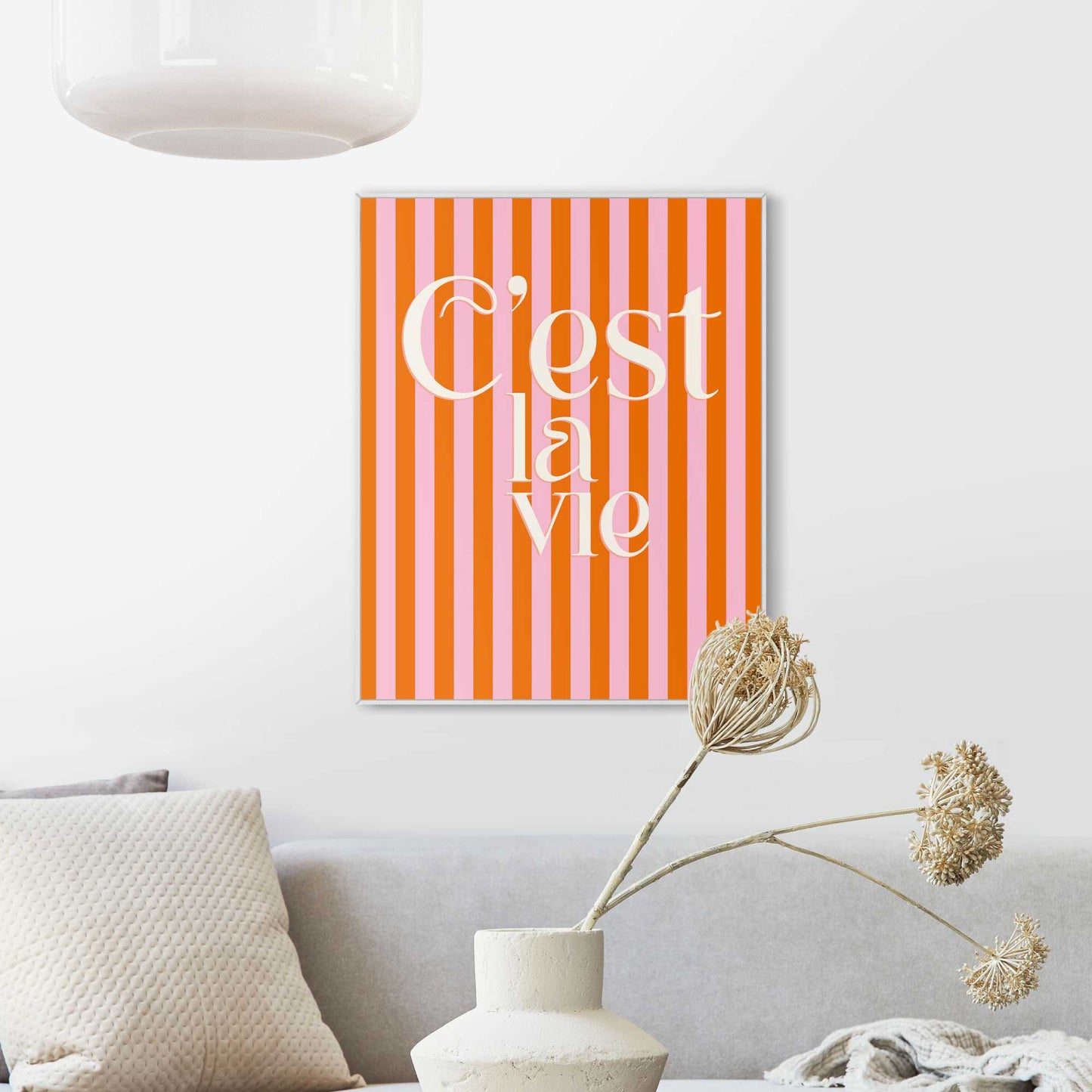 Framed in White Cést la vie 50x40