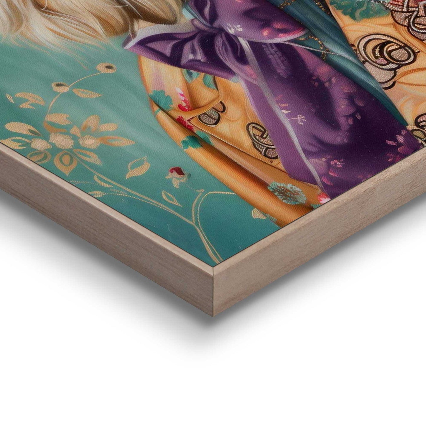 Framed in Wood Dandy Lion Portrait 50x40