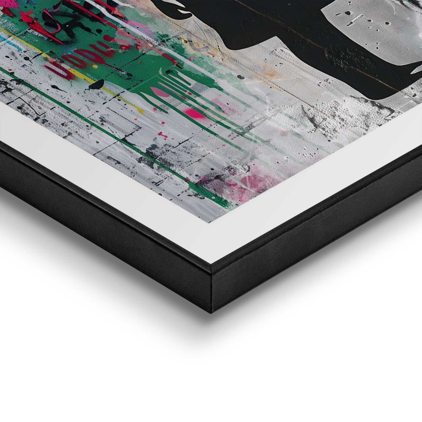 Framed in Black Concrete Balloon Girl 50x40