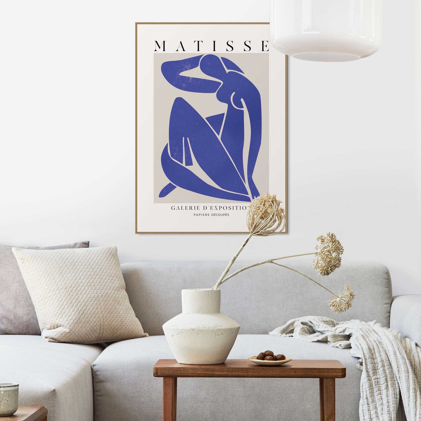 Framed in Wood Matisse - Blue Figure 70x50