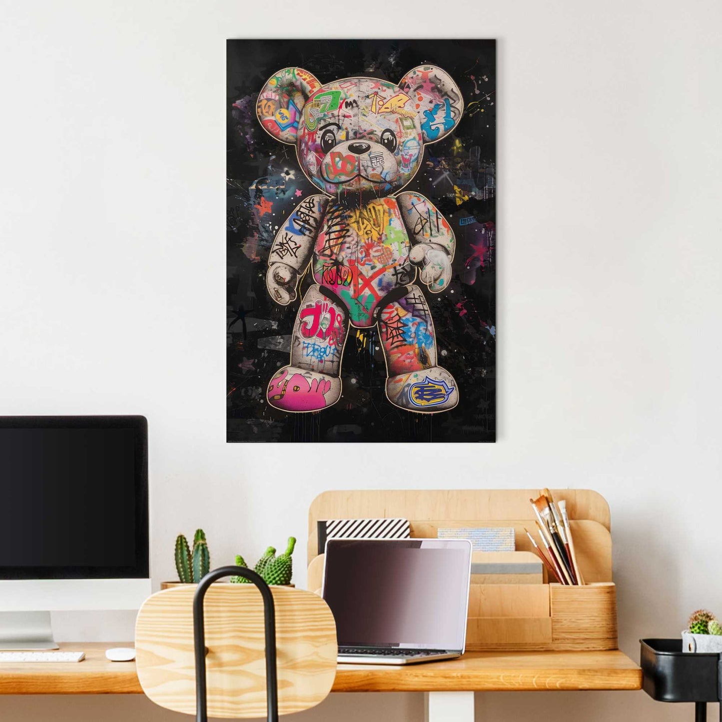 Painting Graffiti Bear 90x60