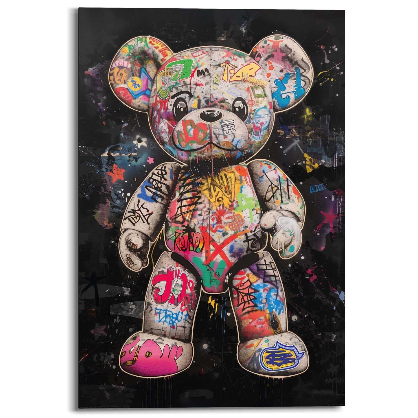 Painting Graffiti Bear 90x60
