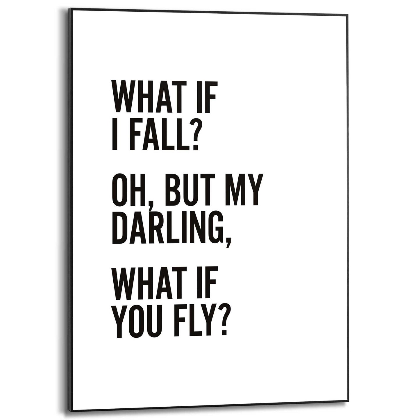 Framed in Black Fall or Fly 70x50
