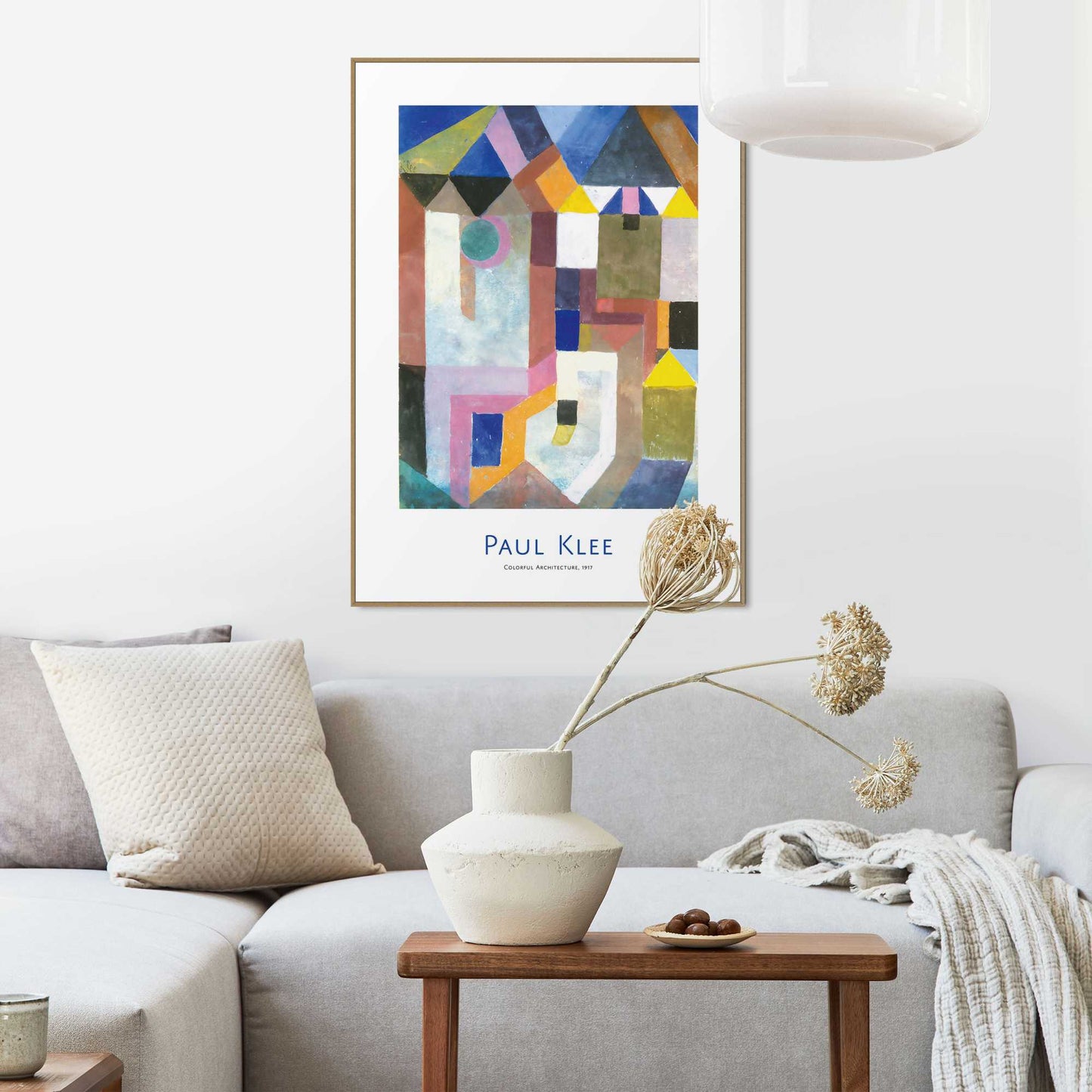 Framed in Wood Paul Klee - Colorful architecture 70x50