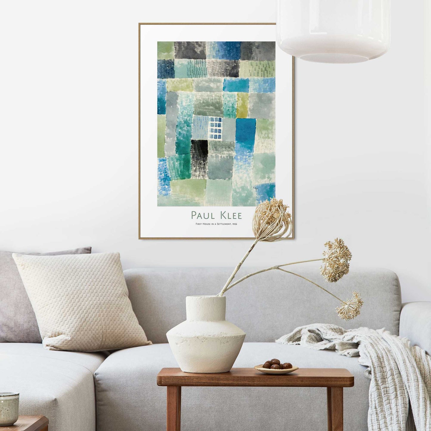 Framed in Wood Paul Klee - House in a settlement 70x50