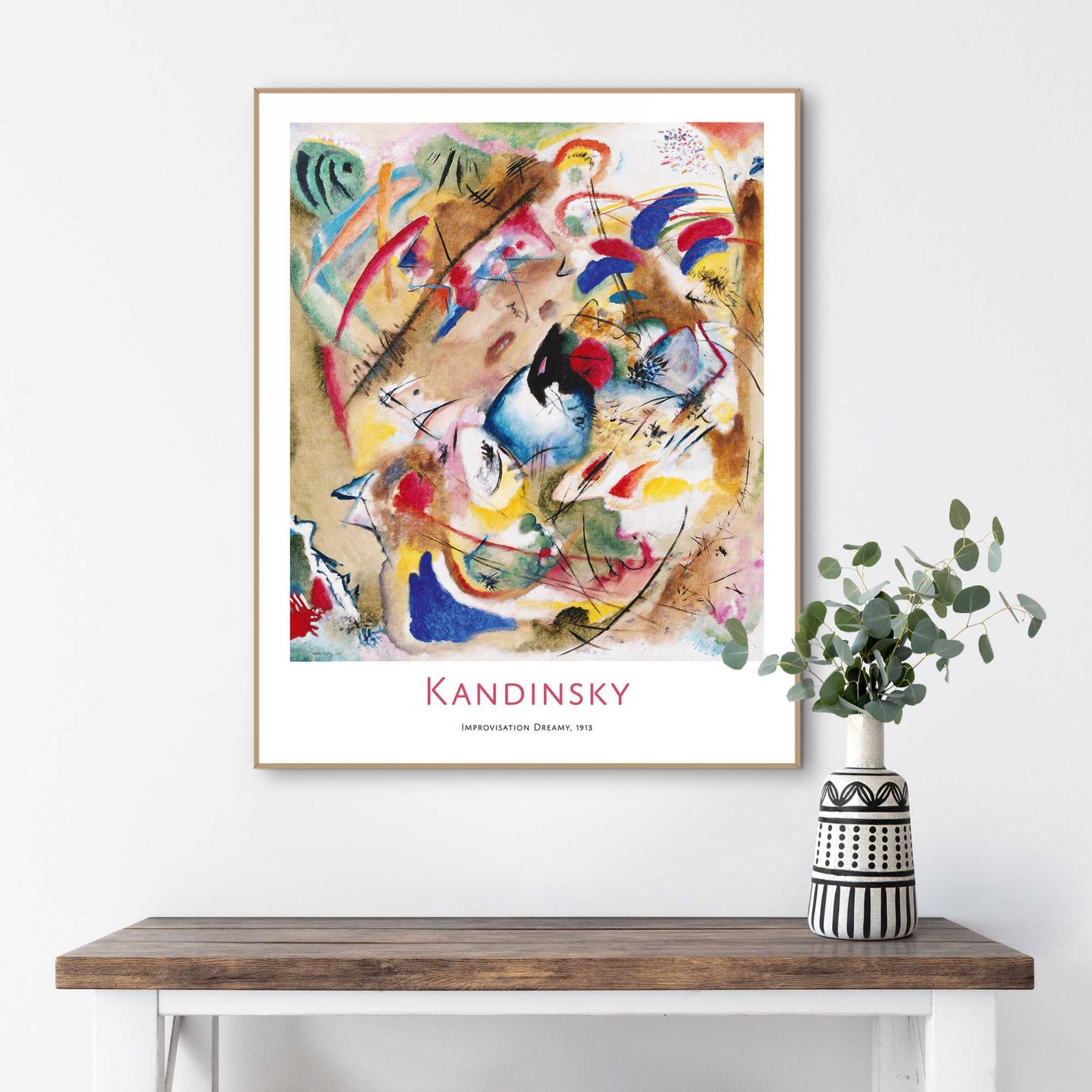 Framed in Wood Wassily Kandinsky - Improvisation Dreamy 50x40
