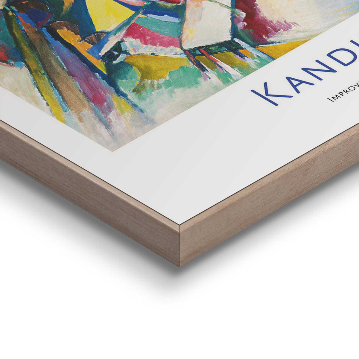 Framed in Wood Wassily Kandinsky - Improvisation Klamm 50x40
