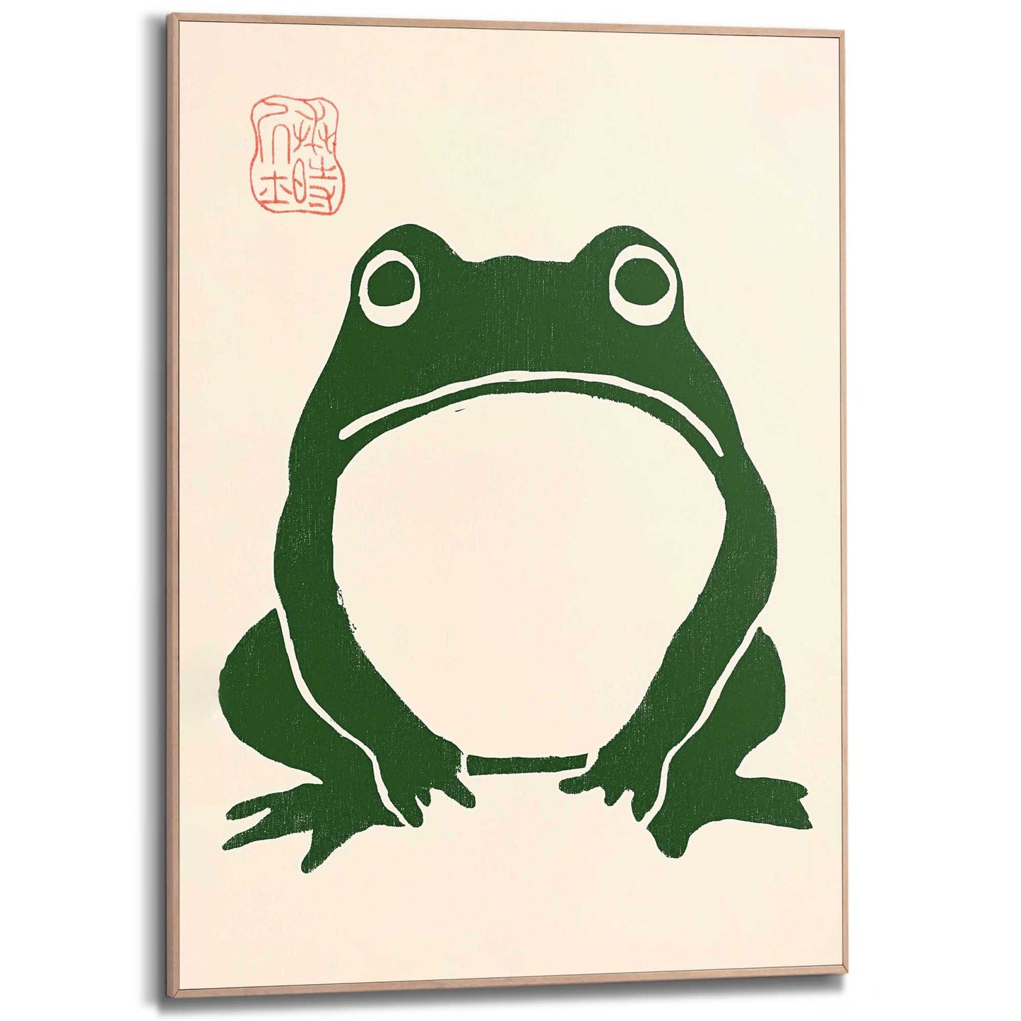 Framed Poster Japanese Frog 70x50
