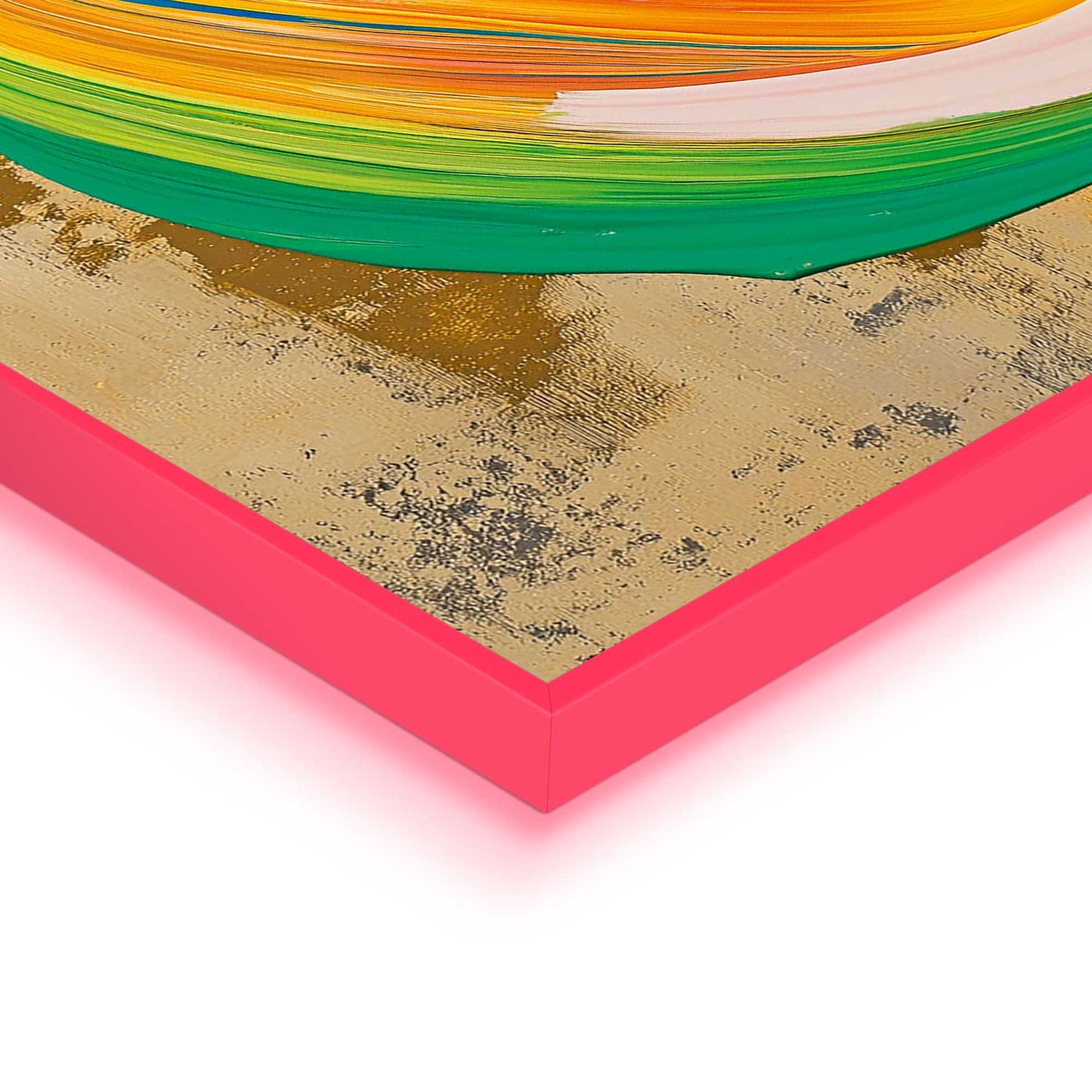 Framed Poster Fluo Abstract Gold II 70x50