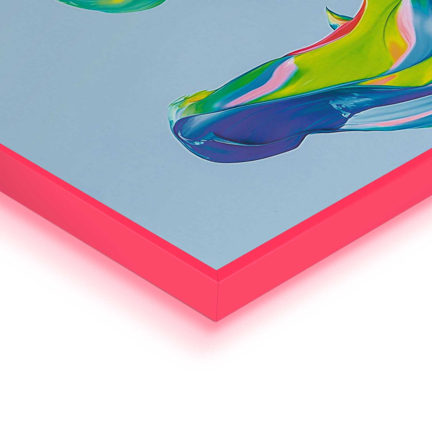 Framed Poster Fluo Abstract - blue 60x60