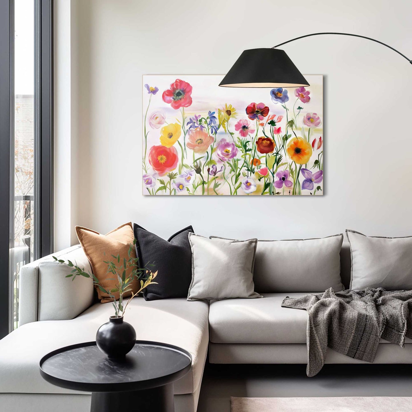 Wall Art Panel Flower Field 60x90