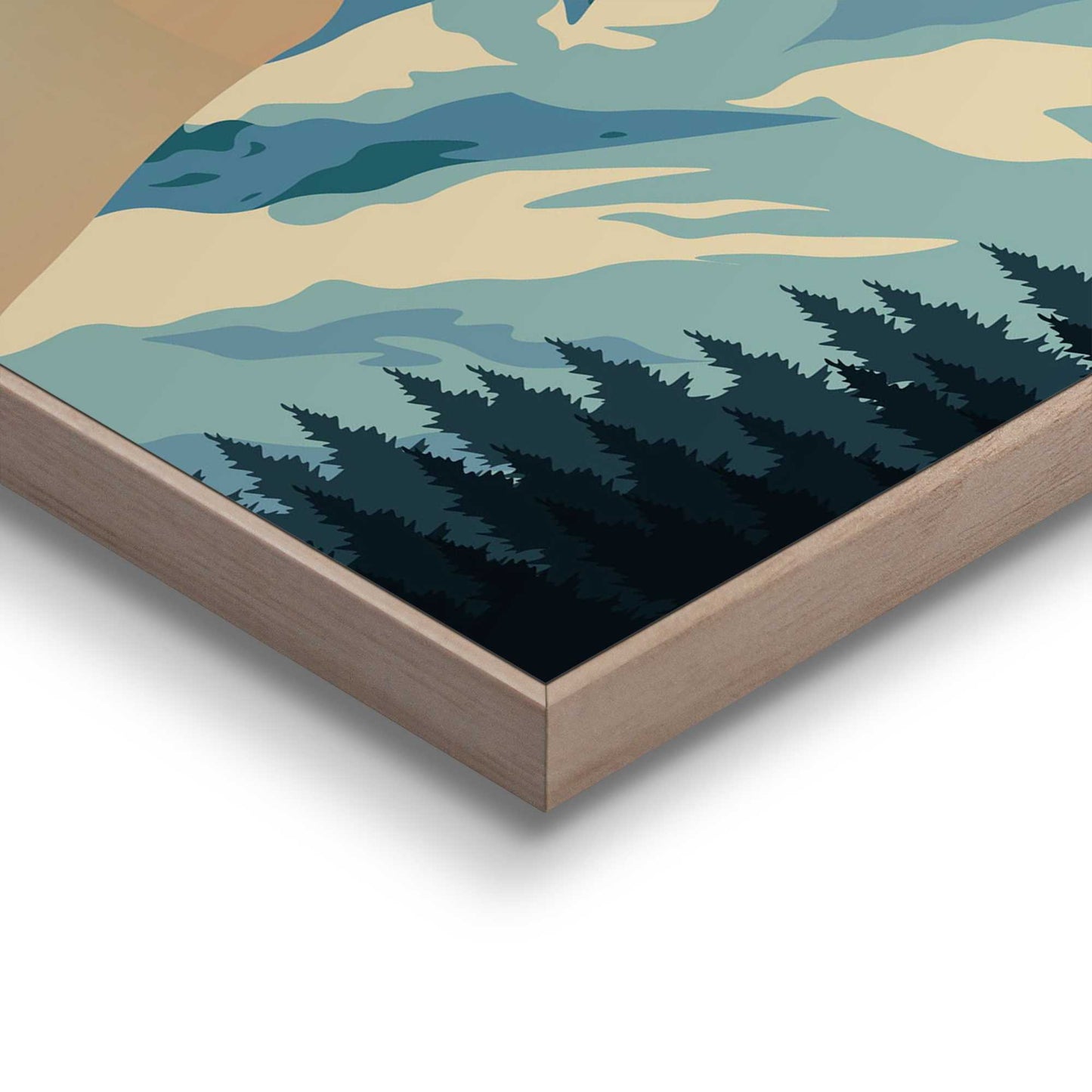 Framed Poster Les Alpes France 50x40