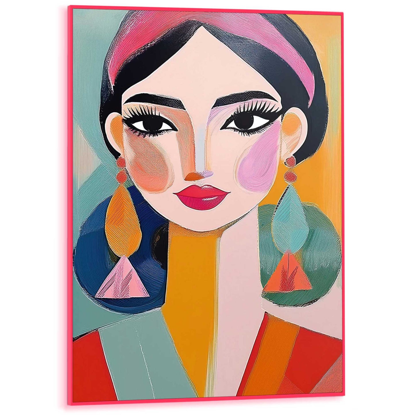 Framed Poster Design Coloured Girl I 70x50