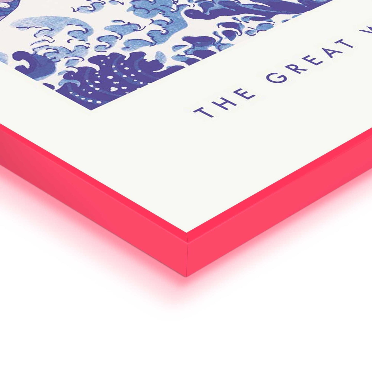 Framed Poster Hokusai - The great wave iN Neon 70x50