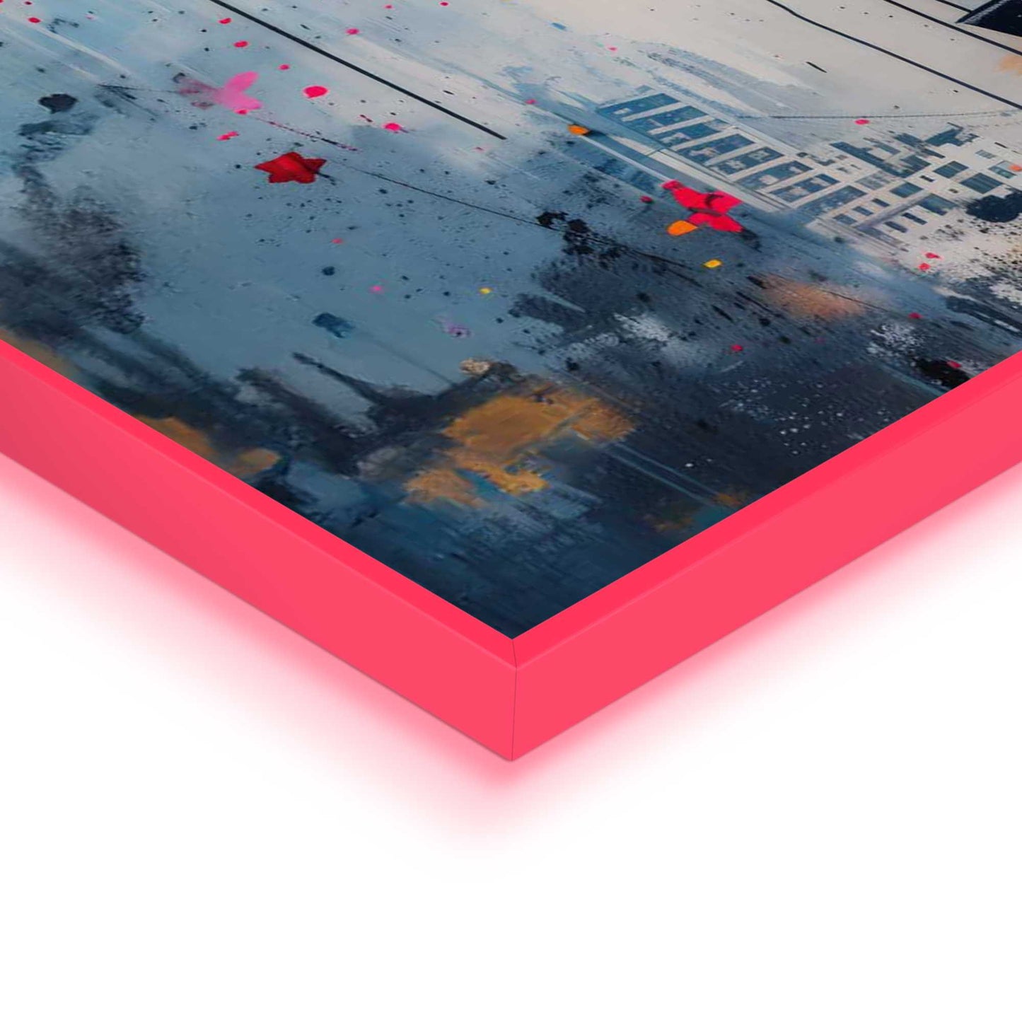 Framed Poster Bright Butterflies in Neon 70x50