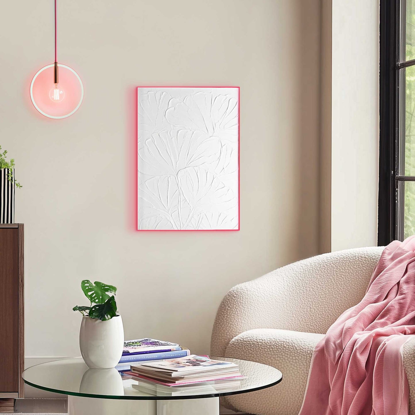 Handmade Art Stencils in Neon 70x50
