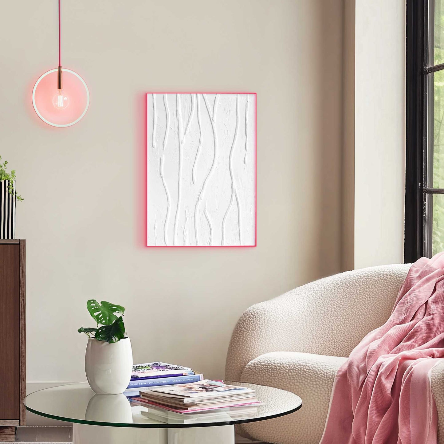 Handmade Art Forest iN Neon 70x50
