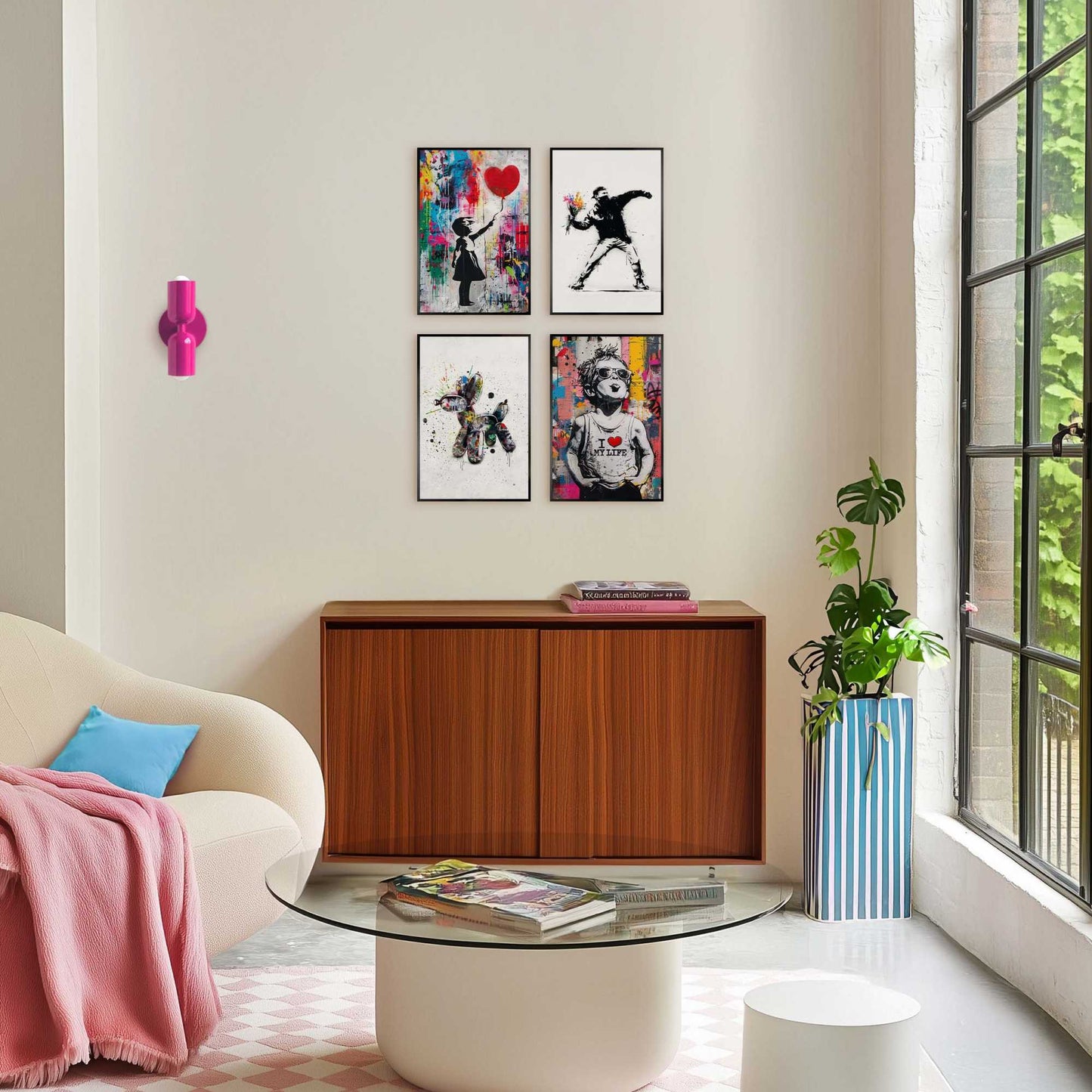 Framed Poster Streetart Set 30x20
