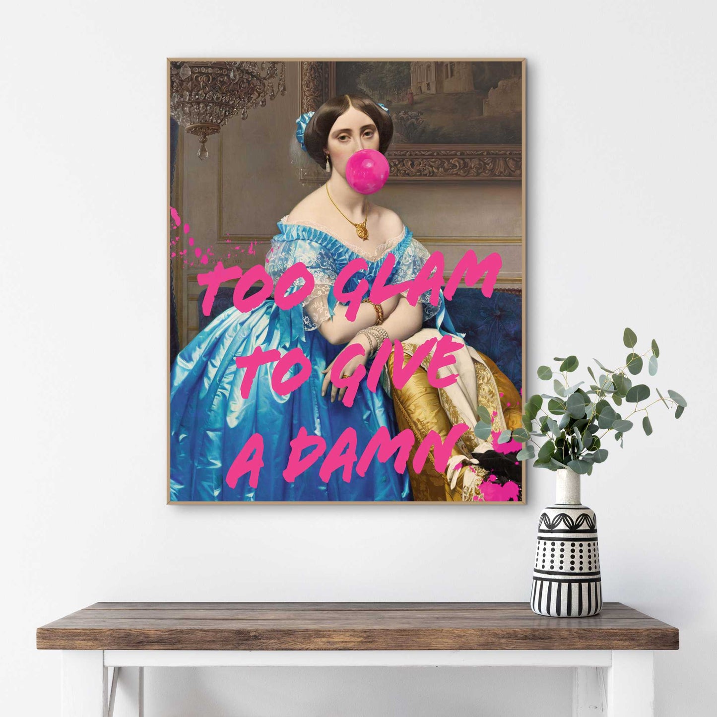 Framed Poster Too Glam 50x40