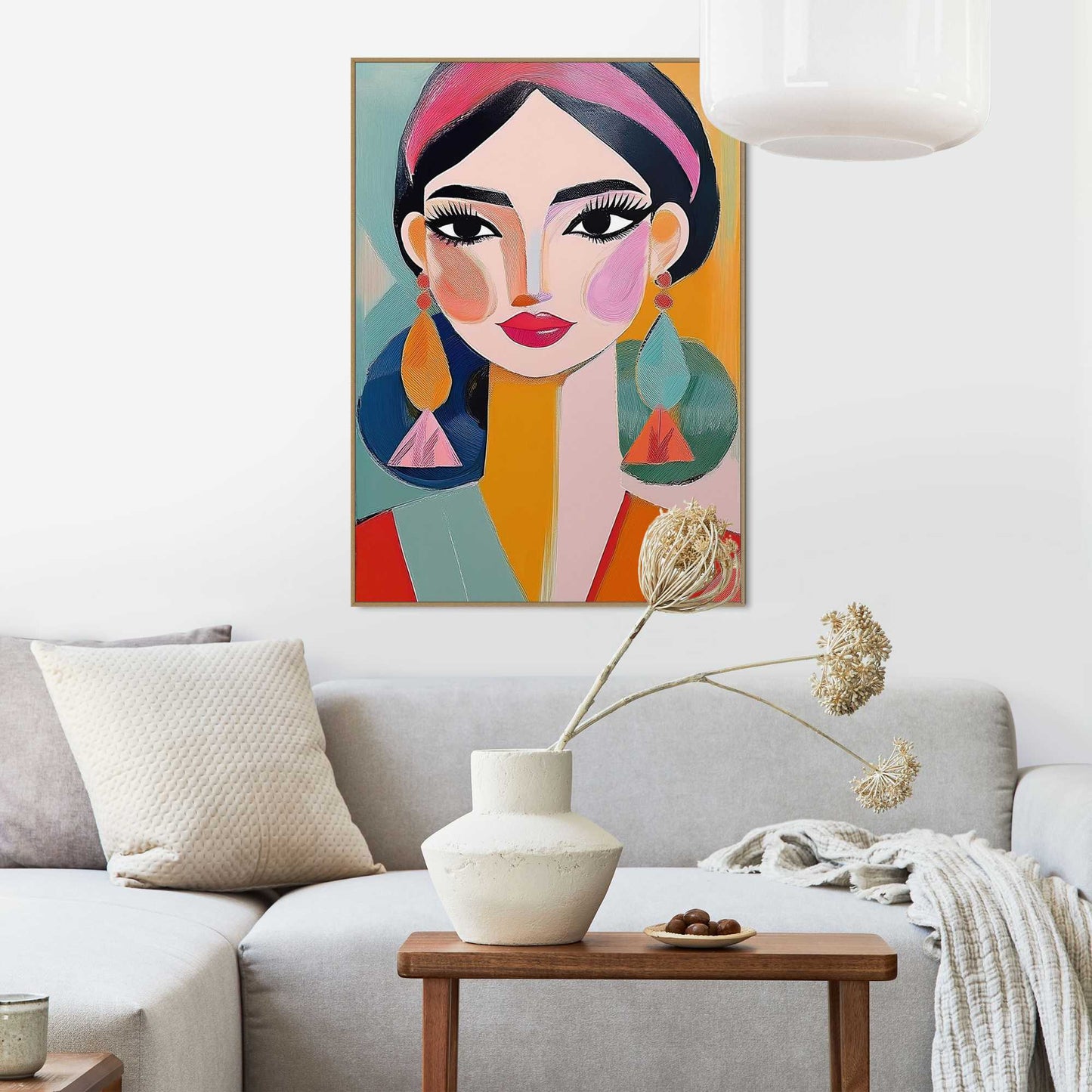 Framed Poster Vibrant Woman I 70x50