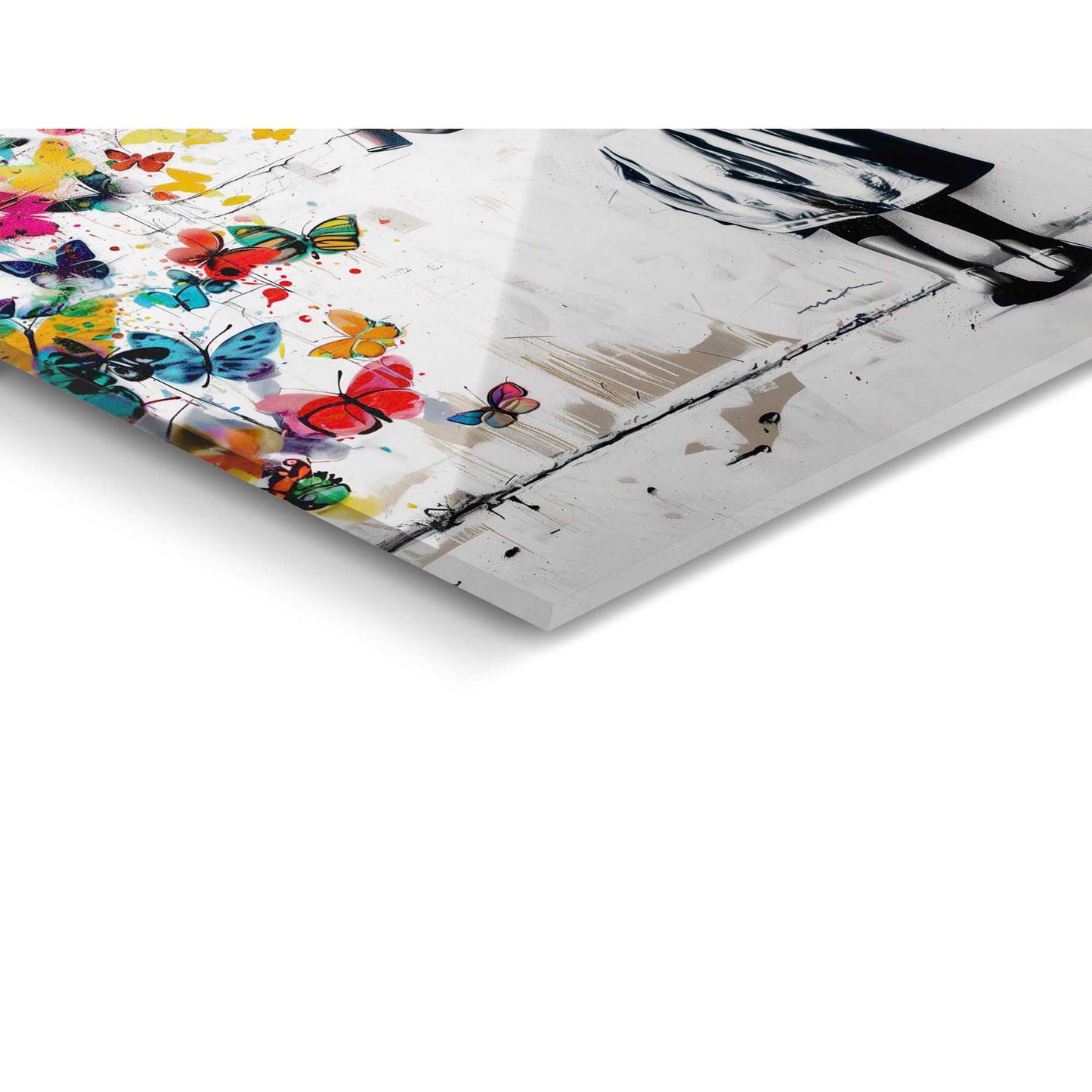 Glass Spray of Butterflies 40x49