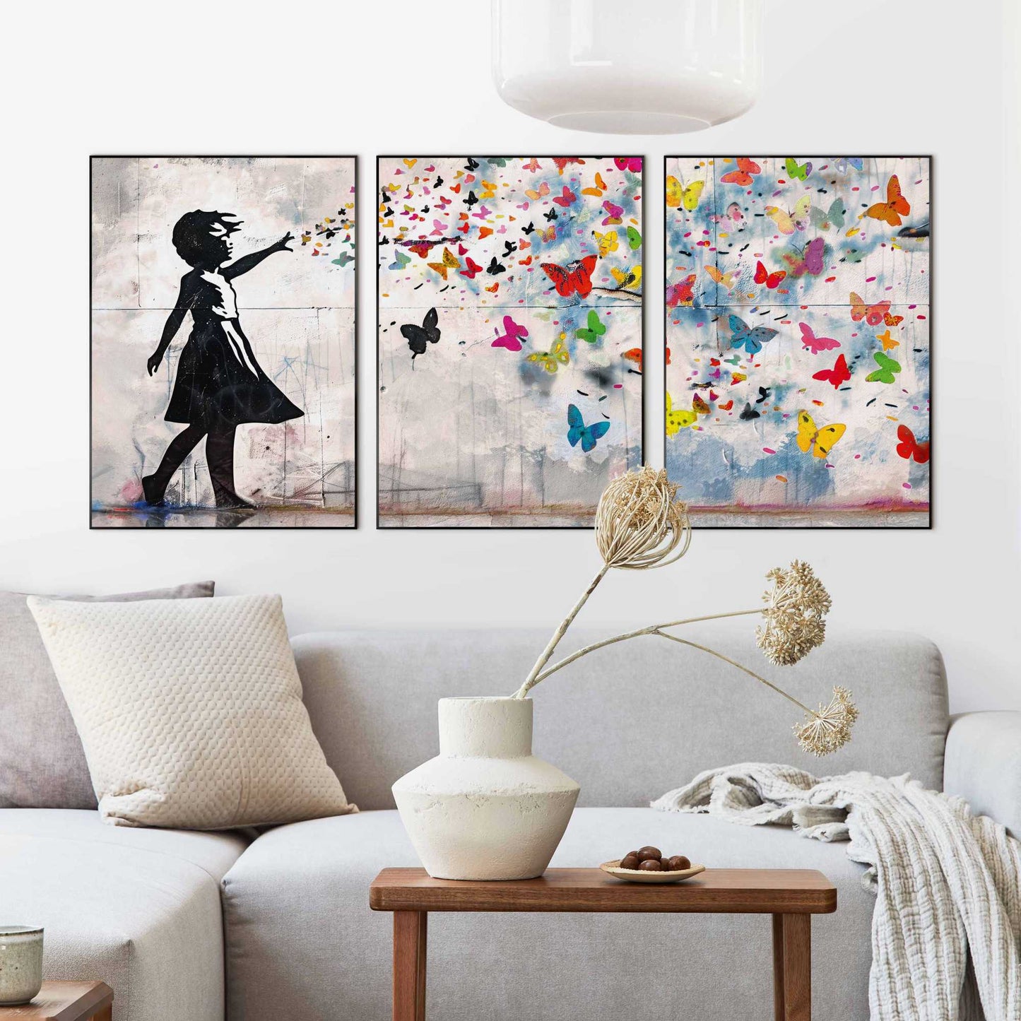 Framed Poster Balloon Girl Bright 70x50