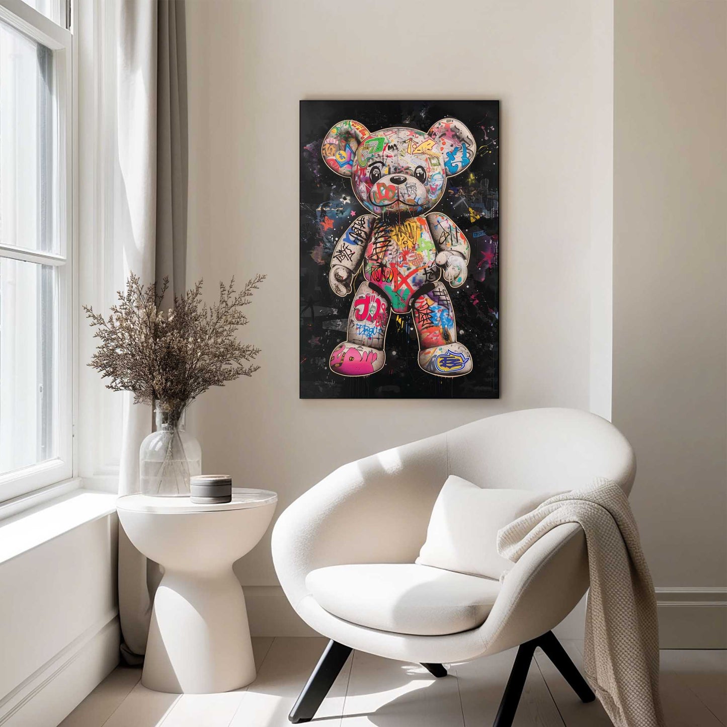 Wall Art Panel Bear - colourful 90x60