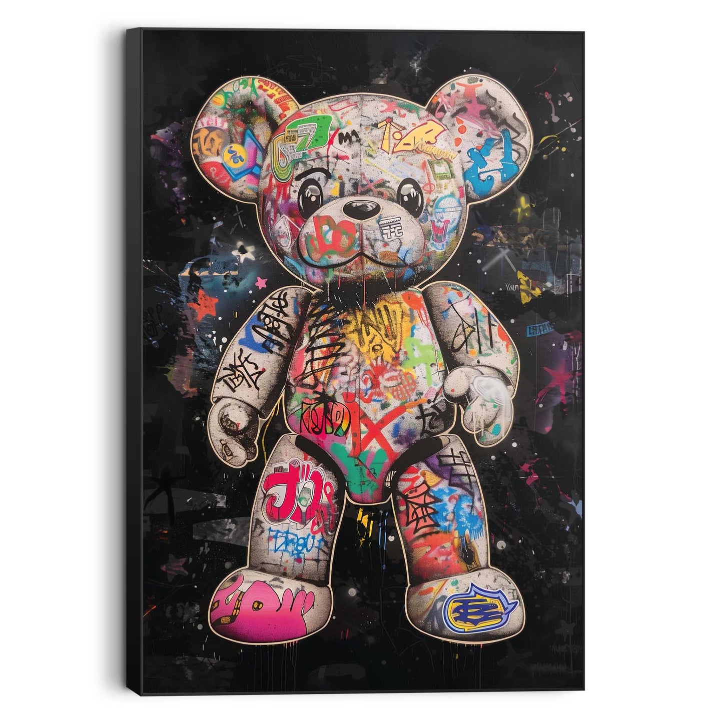 Wall Art Panel Bear - colourful 90x60
